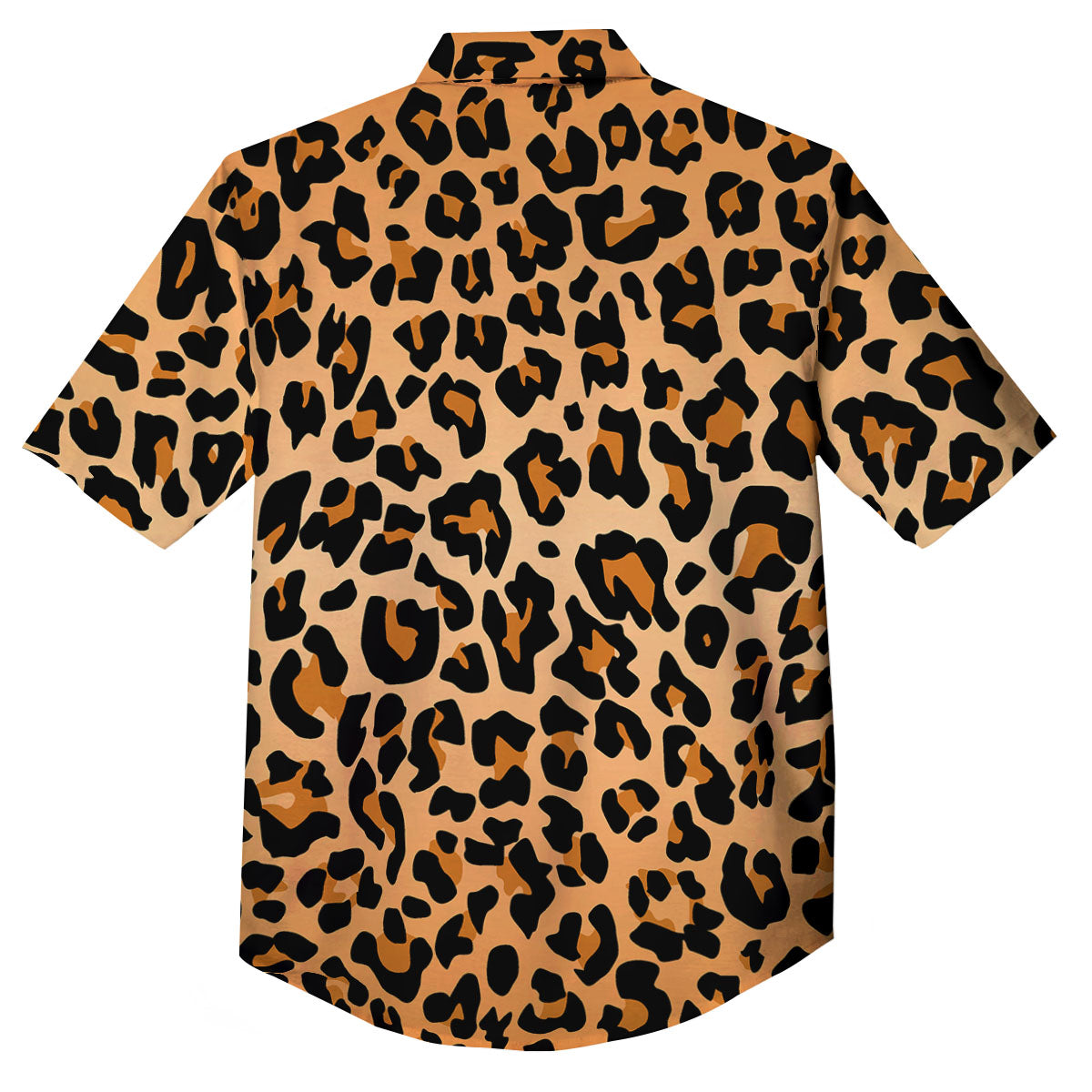 Leopard Orange Print Button Up Shirt-grizzshop