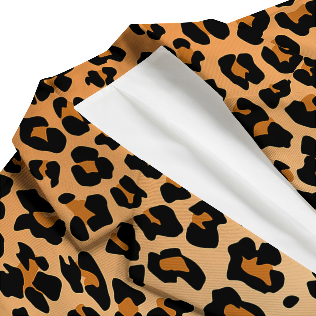 Leopard Orange Print Men's Blazer-grizzshop