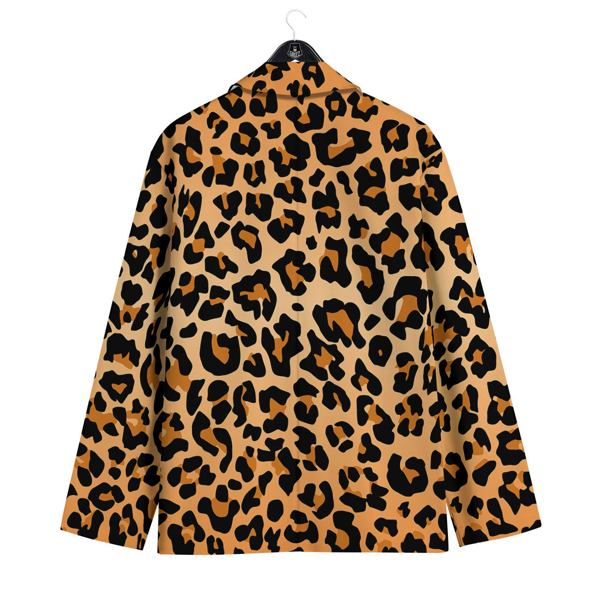 Leopard Orange Print Men's Sport Coat-grizzshop
