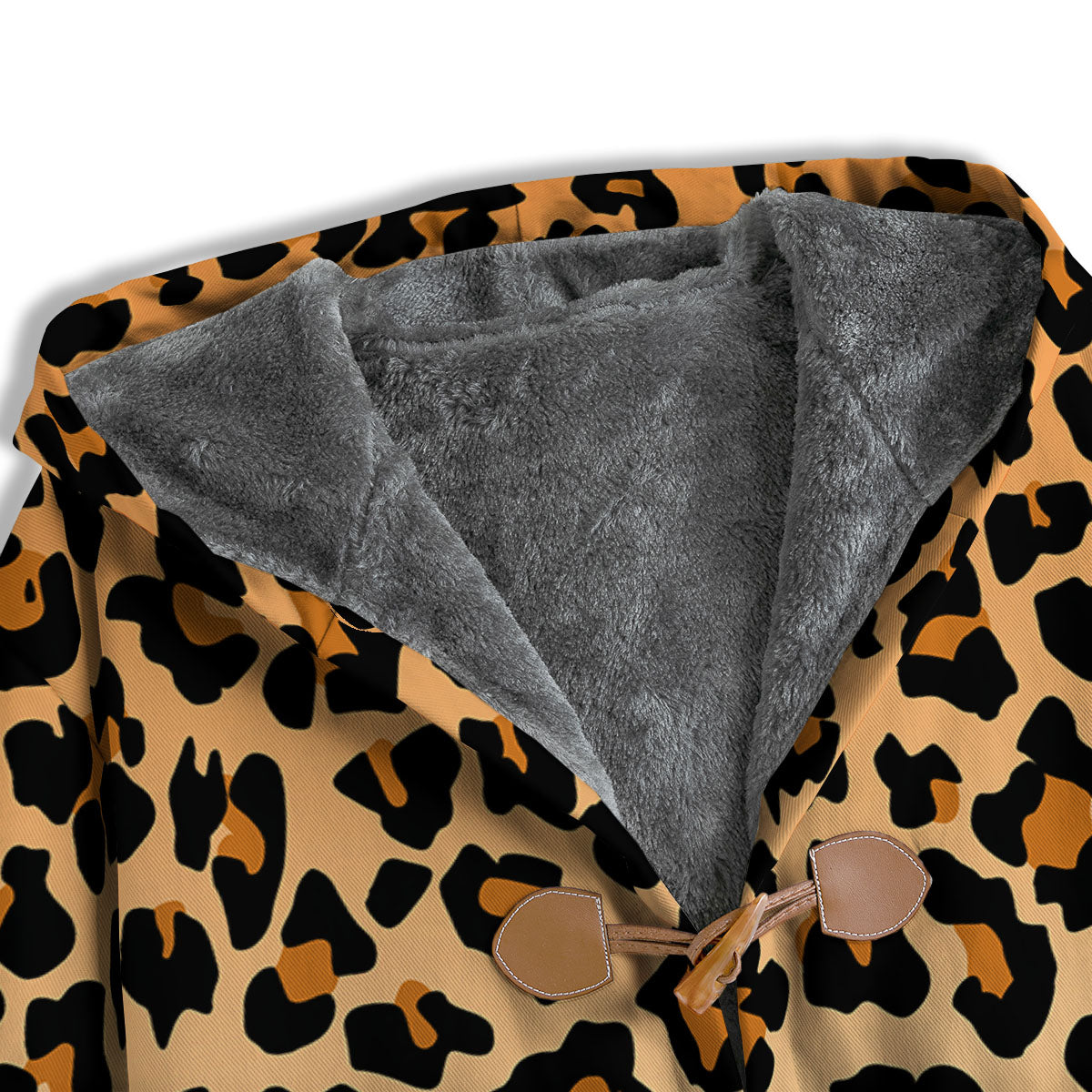 Leopard Orange Print Men's Windbreaker Jacket-grizzshop