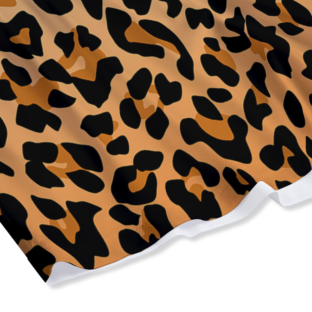 Leopard Orange Print Mesh Shorts
