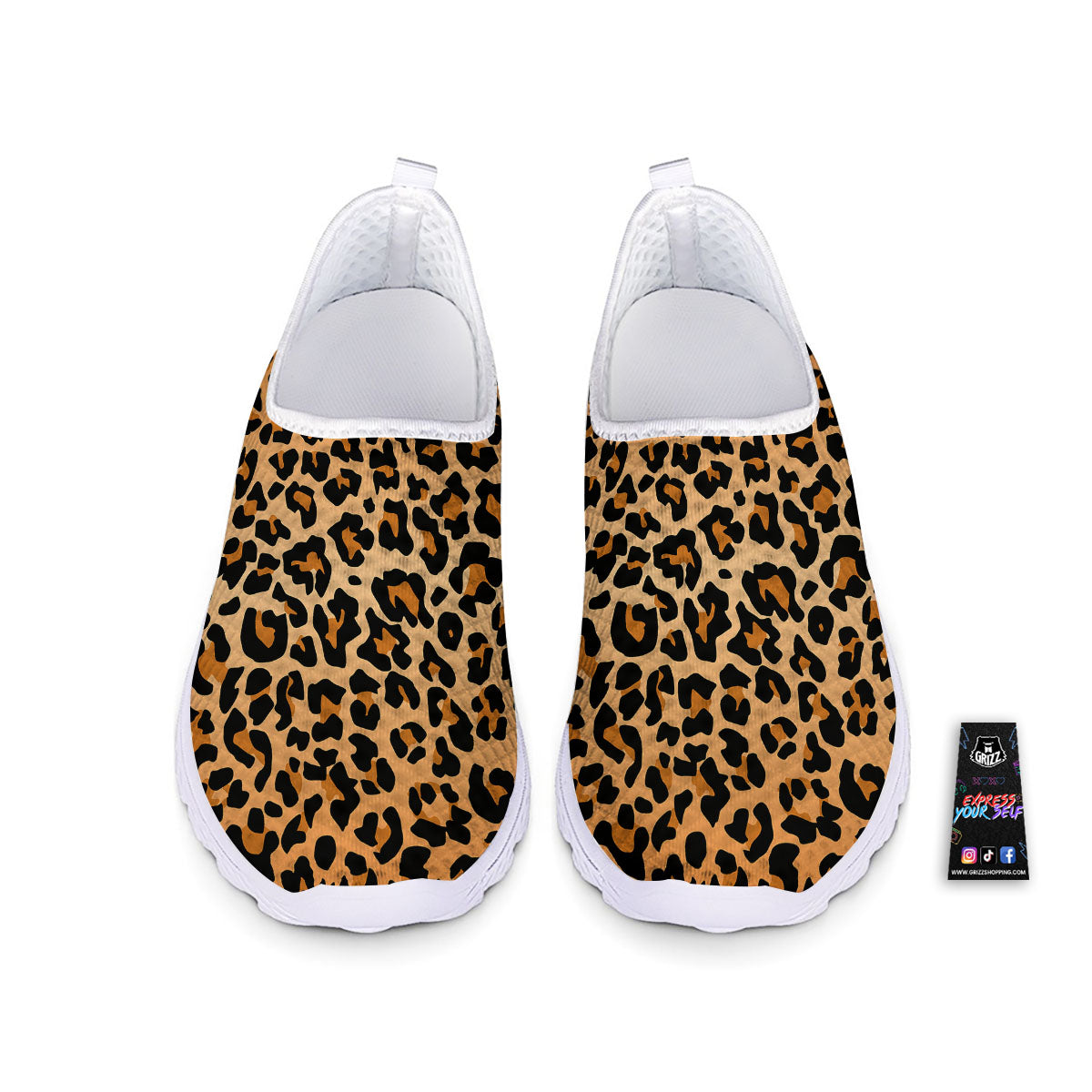 Leopard Orange Print Nurse Shoes-grizzshop