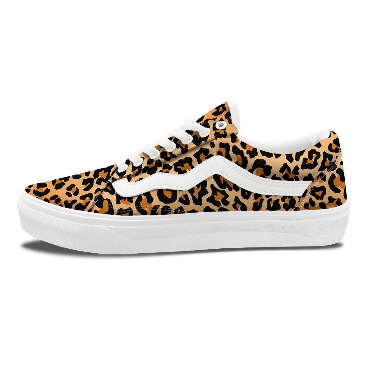 Leopard Orange Print Skate Shoes-grizzshop
