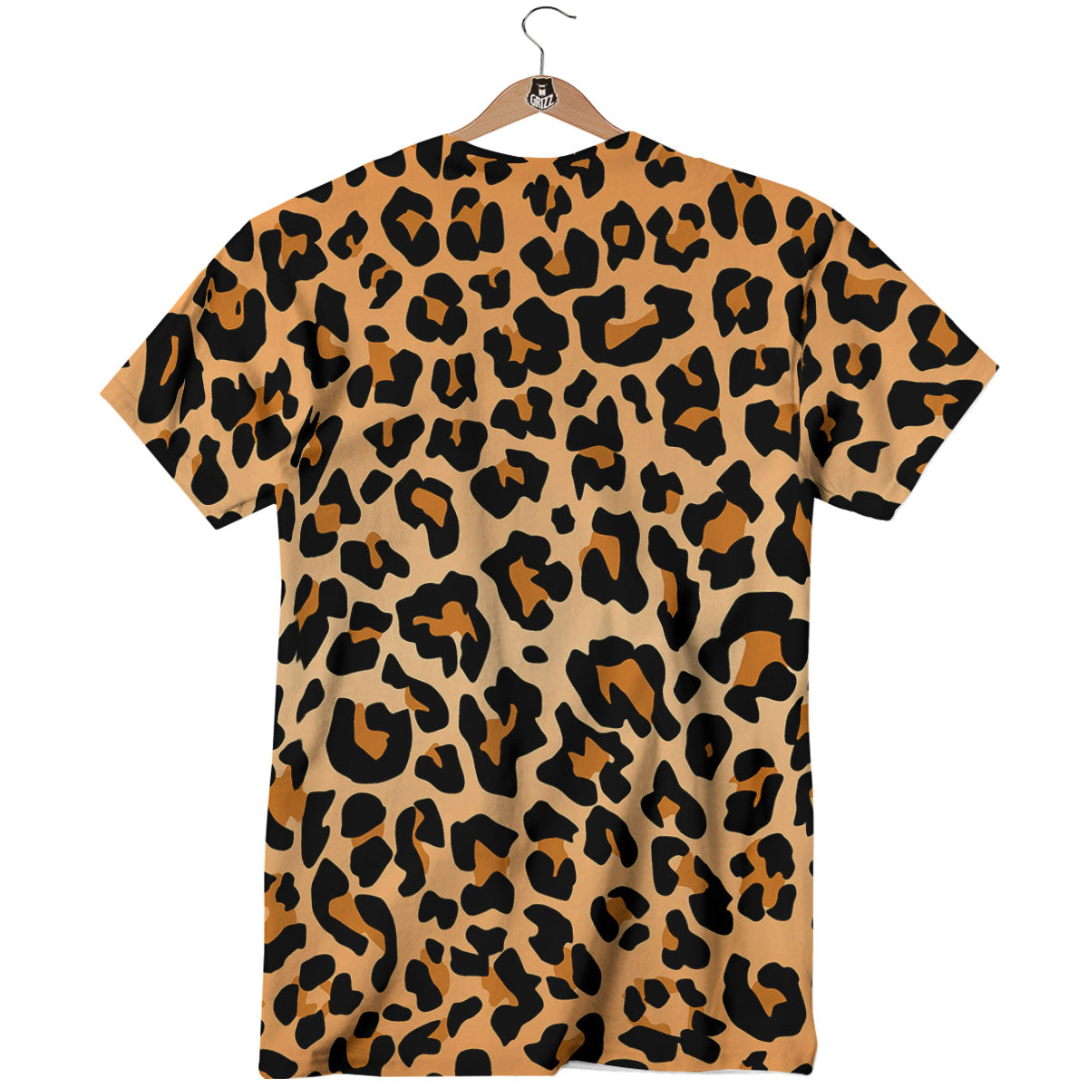 Leopard Orange Print T-Shirt-grizzshop