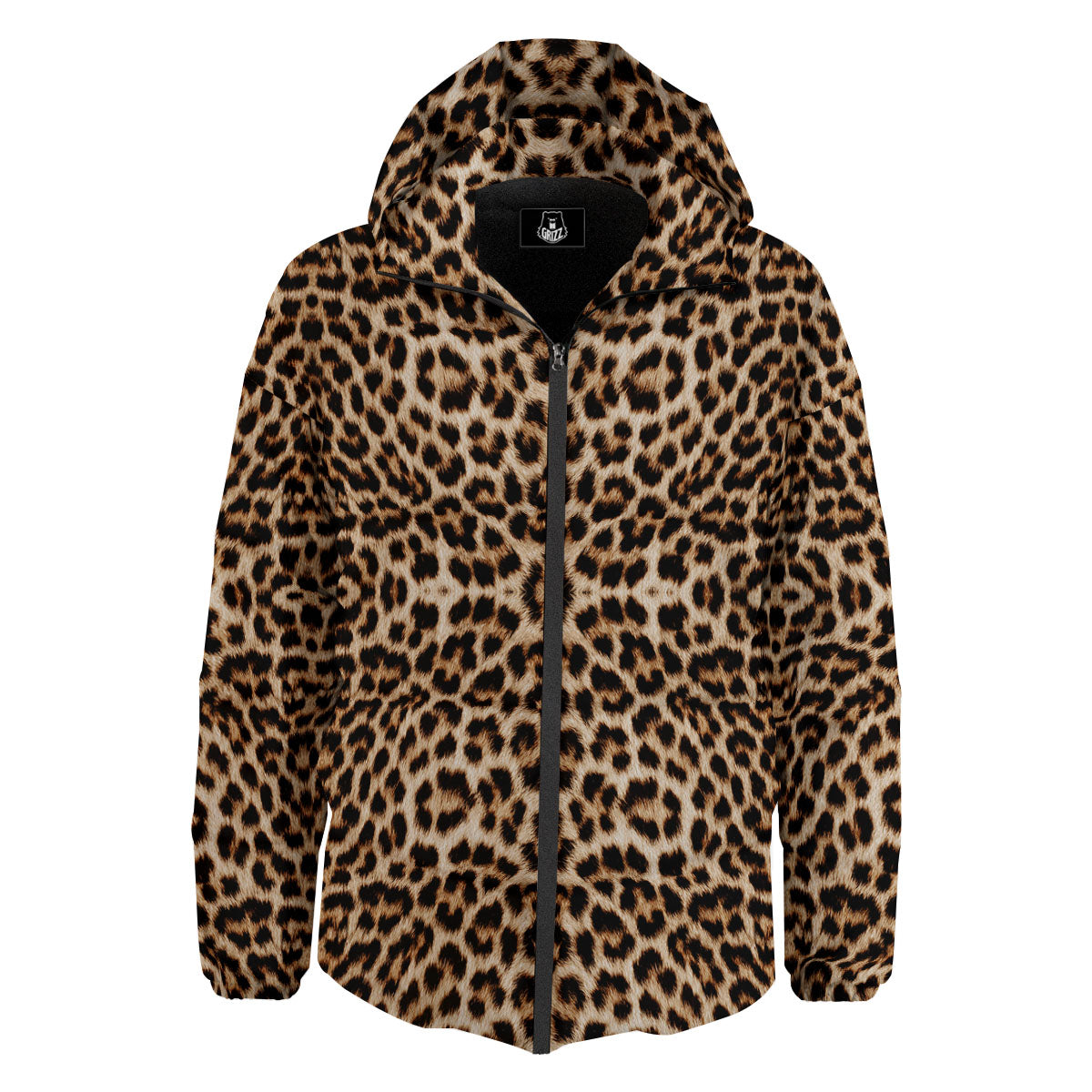 Leopard Pattern Down Jacket-grizzshop