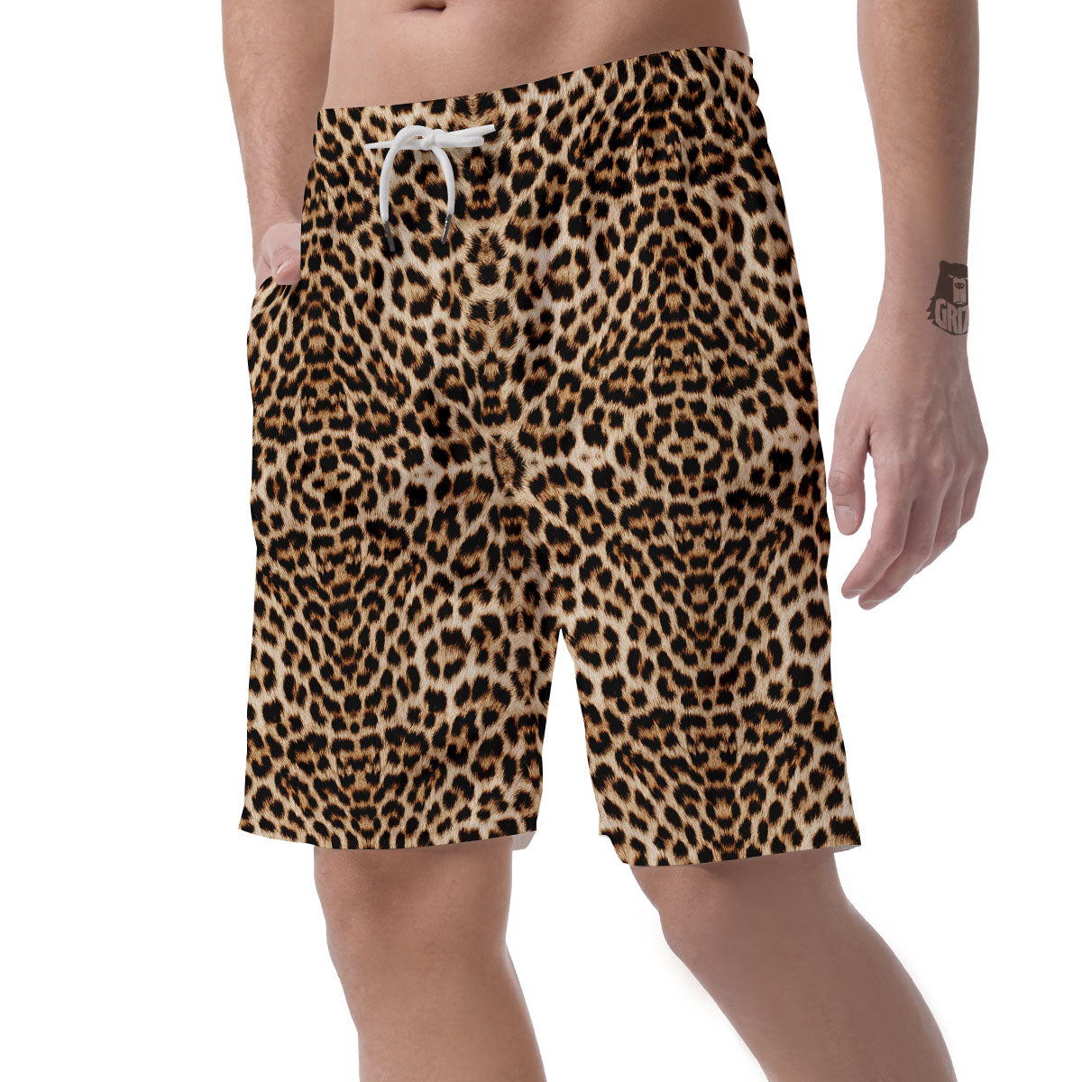 Leopard Pattern Men's Shorts-grizzshop