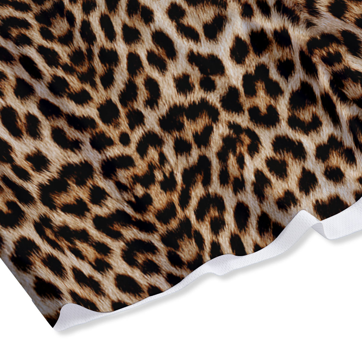Leopard Pattern Mesh Shorts