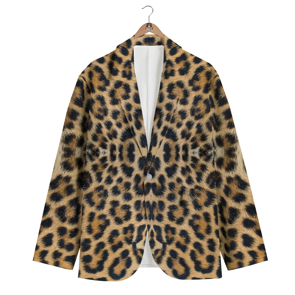 Leopard Pattern Print Men's Blazer-grizzshop