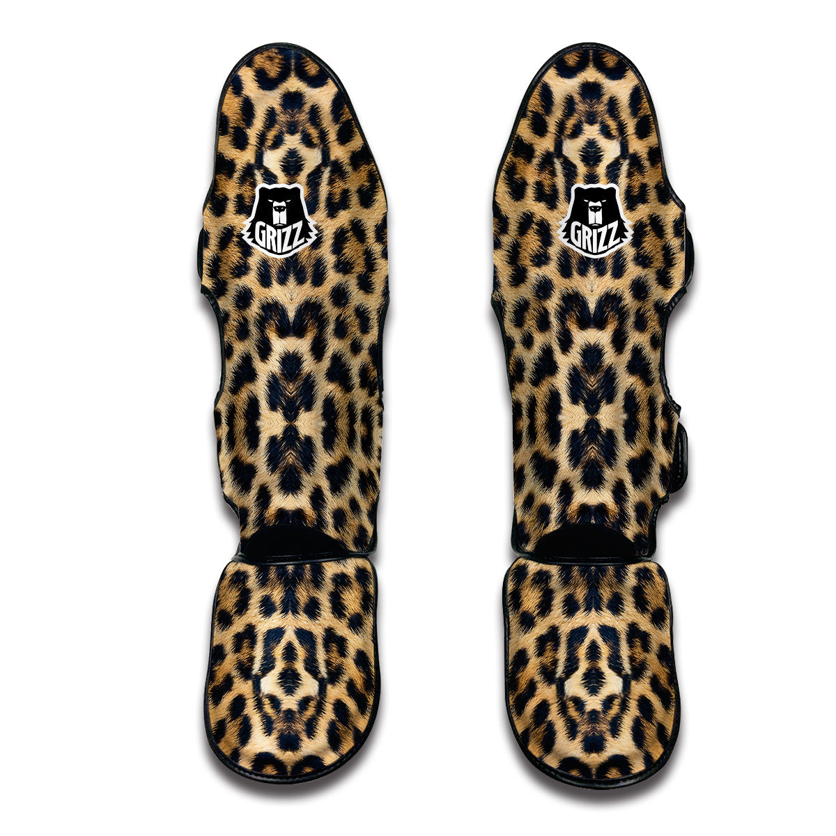 Leopard Pattern Print Muay Thai Shin Guards-grizzshop