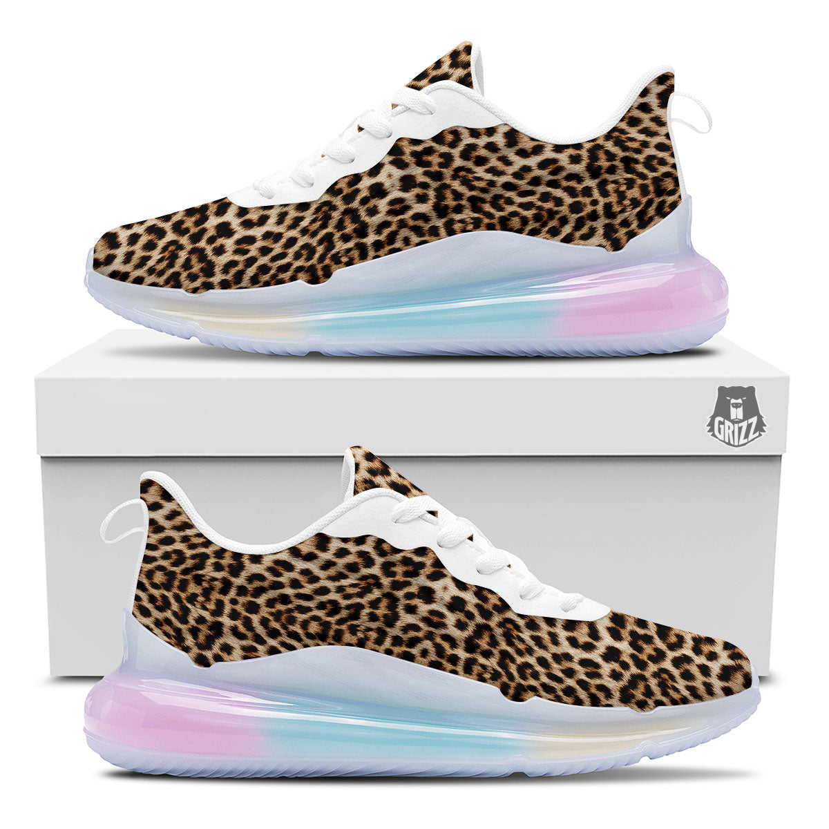 Leopard Pattern Running Sneakers-grizzshop