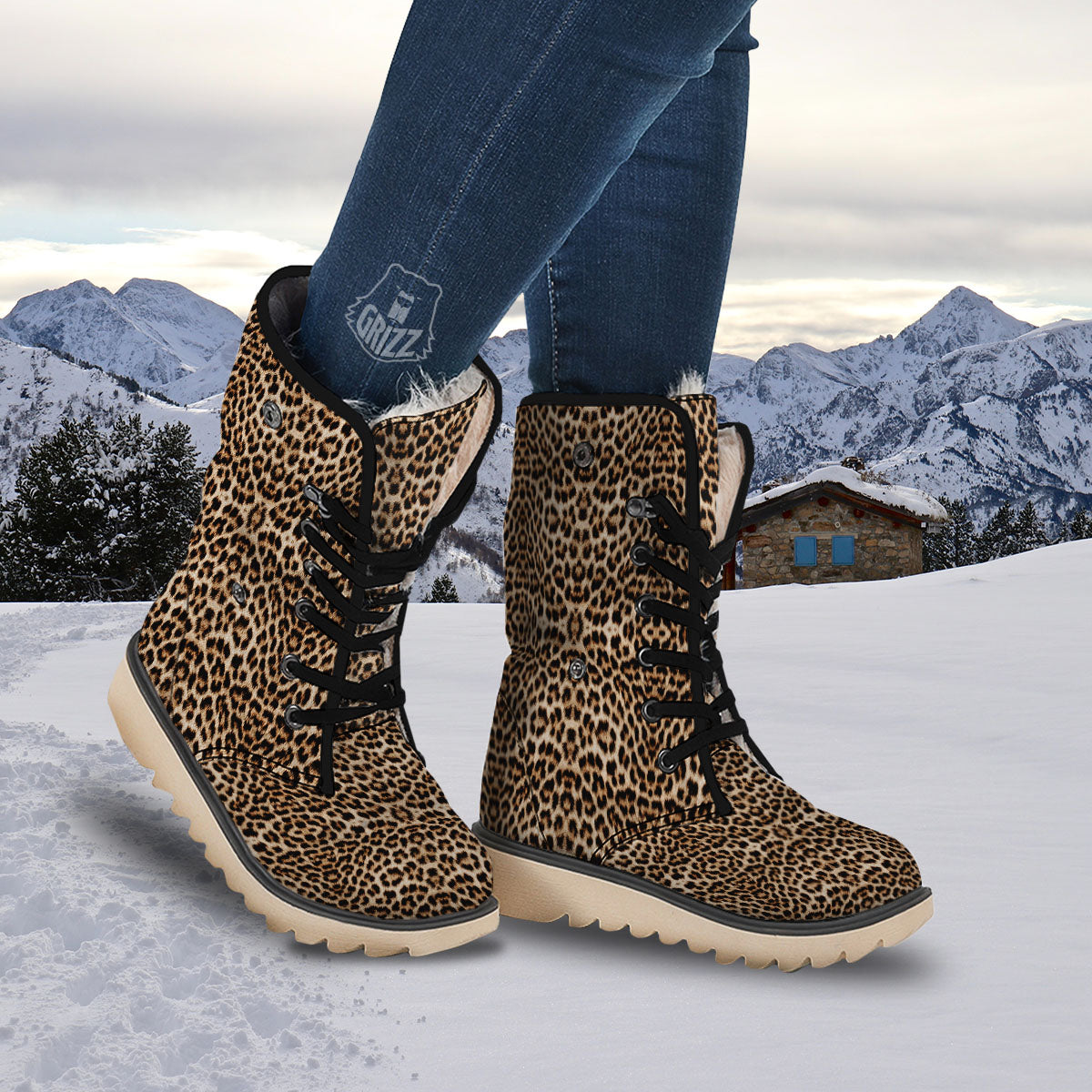 Leopard Pattern Snow Boots-grizzshop