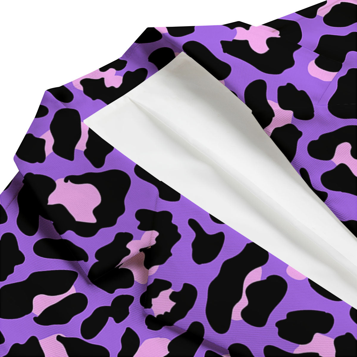 Leopard Pink And Purple Print Men's Blazer-grizzshop