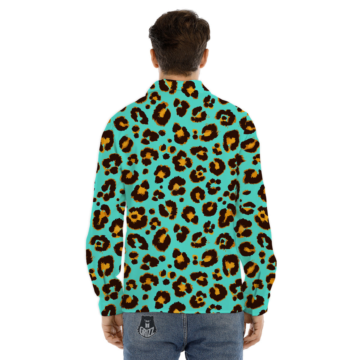 Leopard Pink And Purple Print Men's Dress Shirts-grizzshop