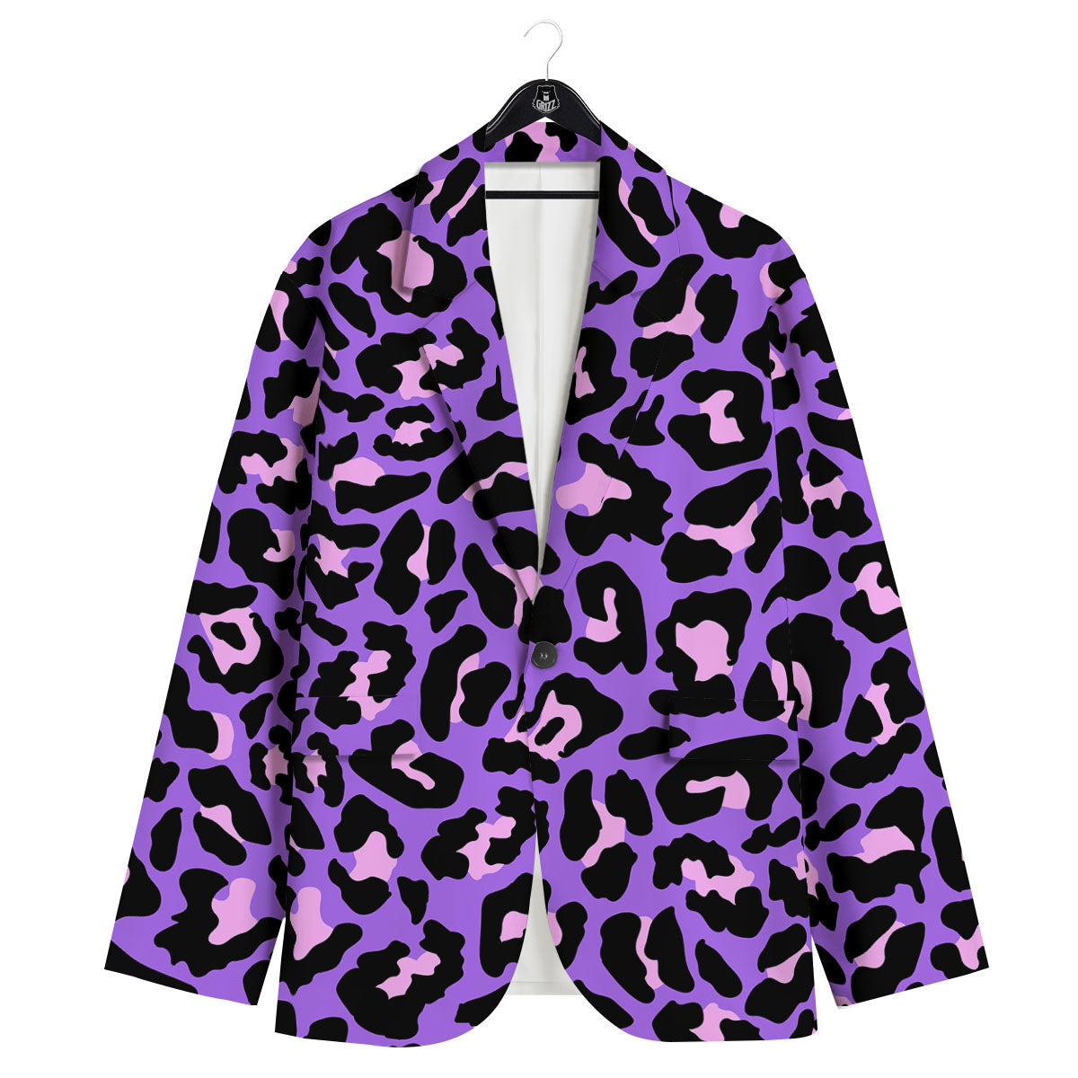 Leopard Pink And Purple Print Men's Sport Coat-grizzshop