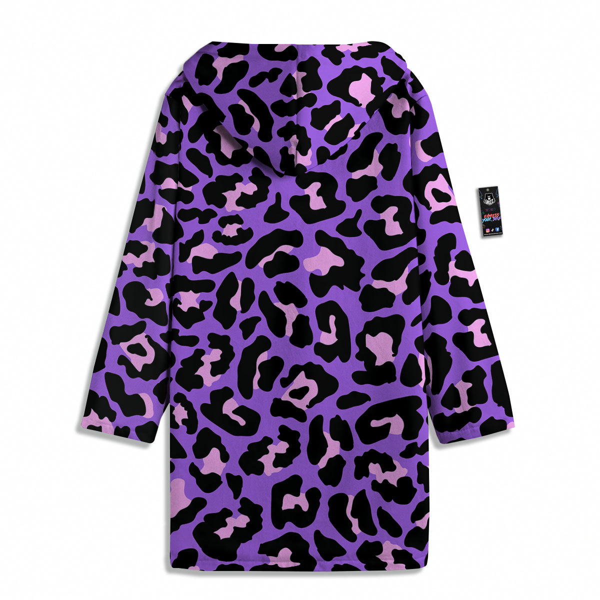 Leopard Pink And Purple Print Men's Windbreaker Jacket-grizzshop