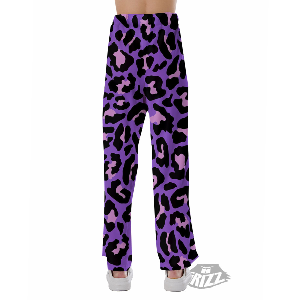 Leopard Pink And Purple Print Pajama Pants-grizzshop
