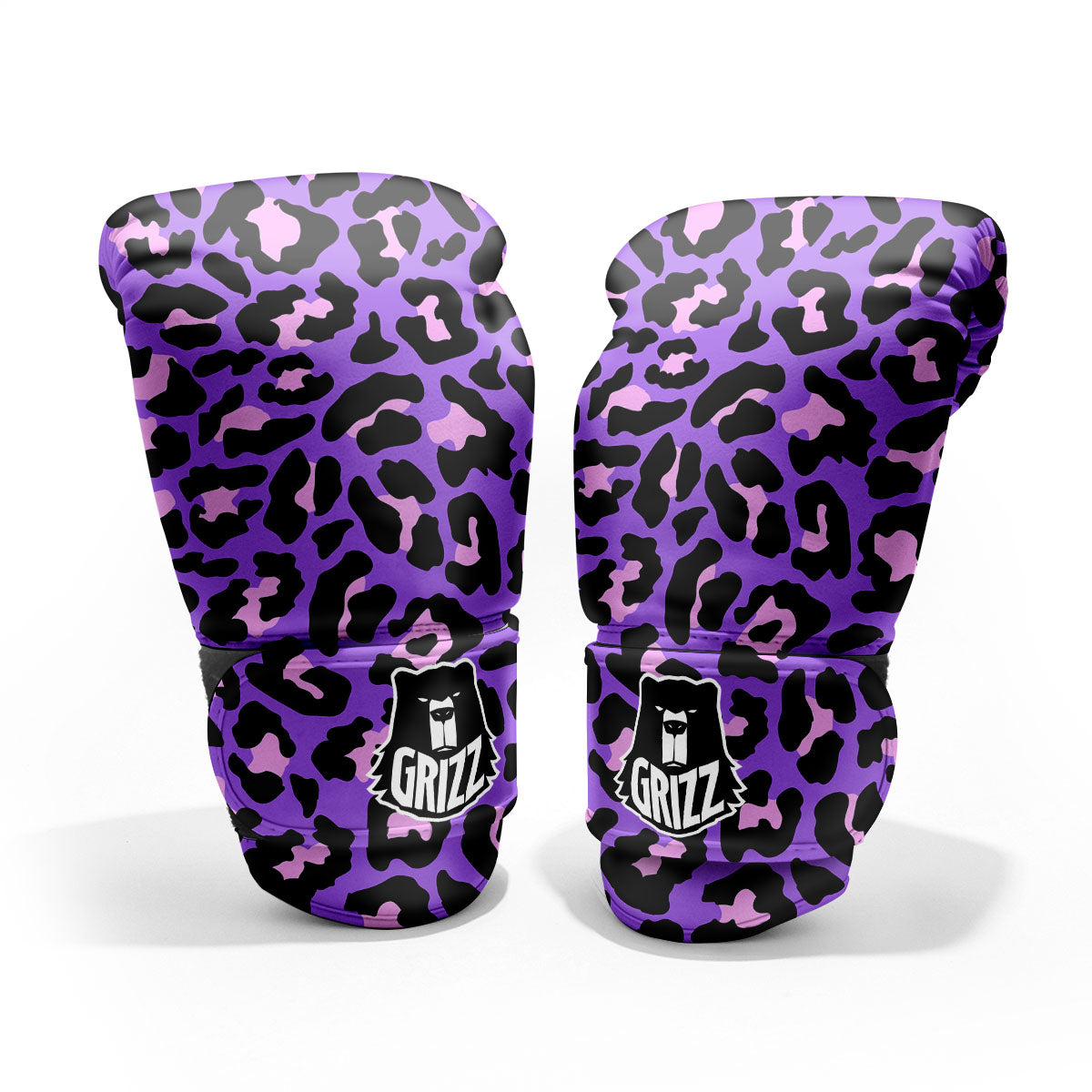 Leopard Pink And Purple Print Pro Boxing Glove