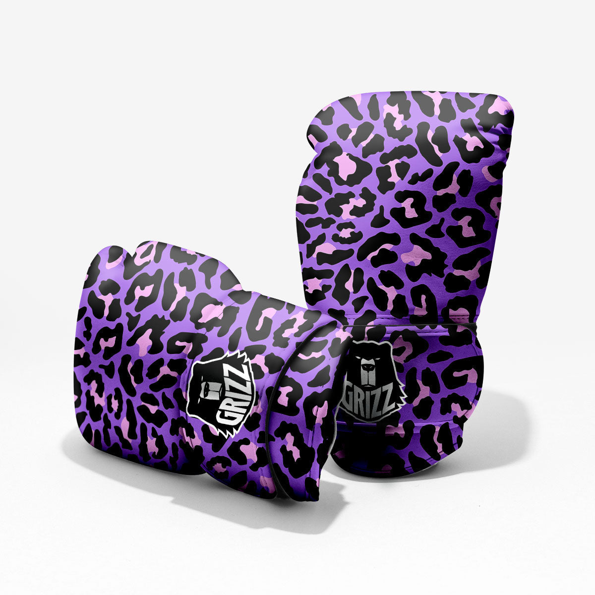 Leopard Pink And Purple Print Pro Boxing Glove