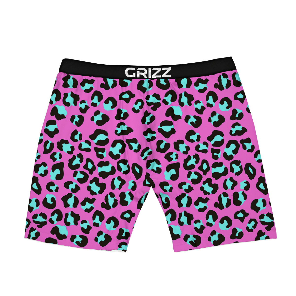 Leopard Pink And Turquoise Print Pattern Boxer Briefs-grizzshop