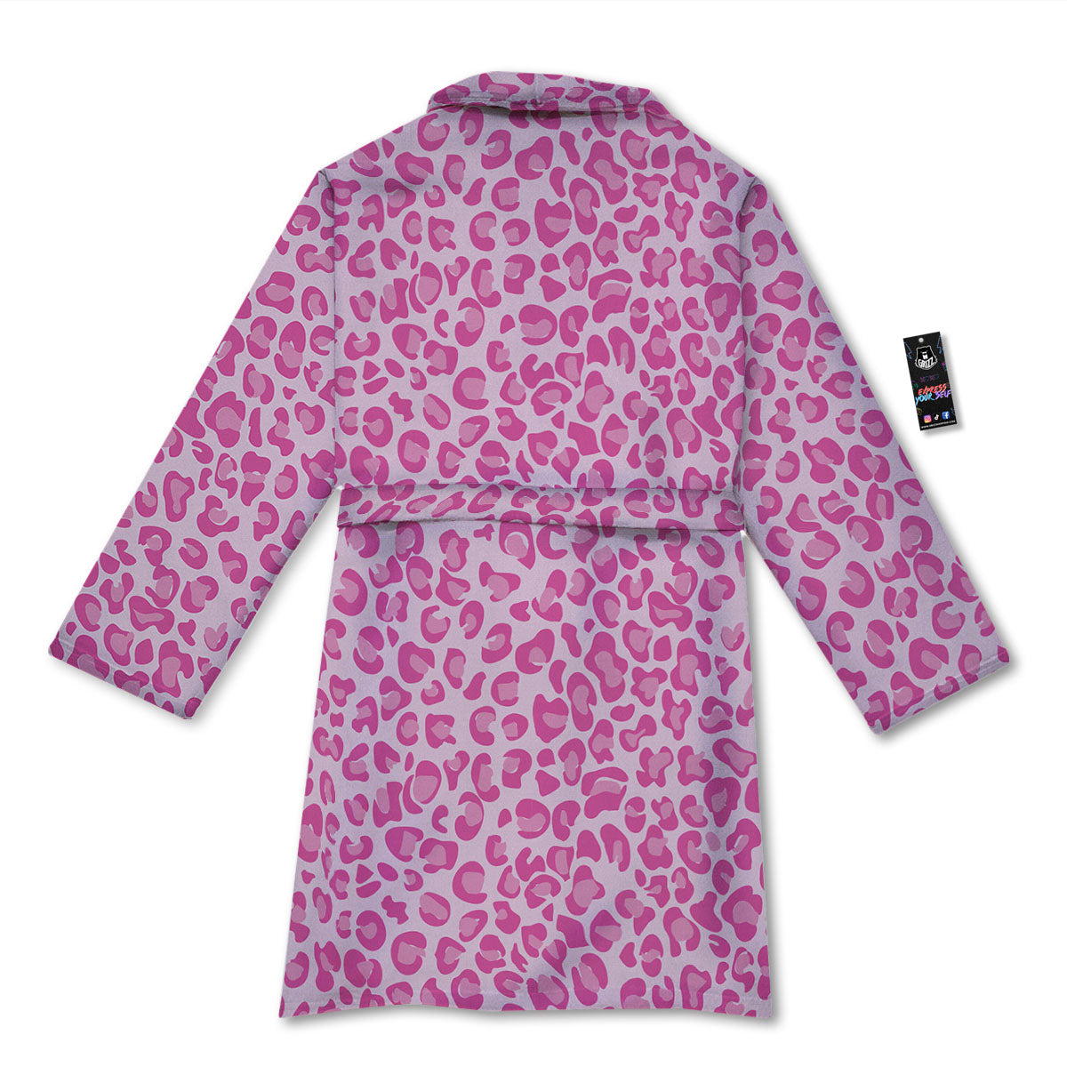 Leopard Pink Print Pattern Bathrobe-grizzshop