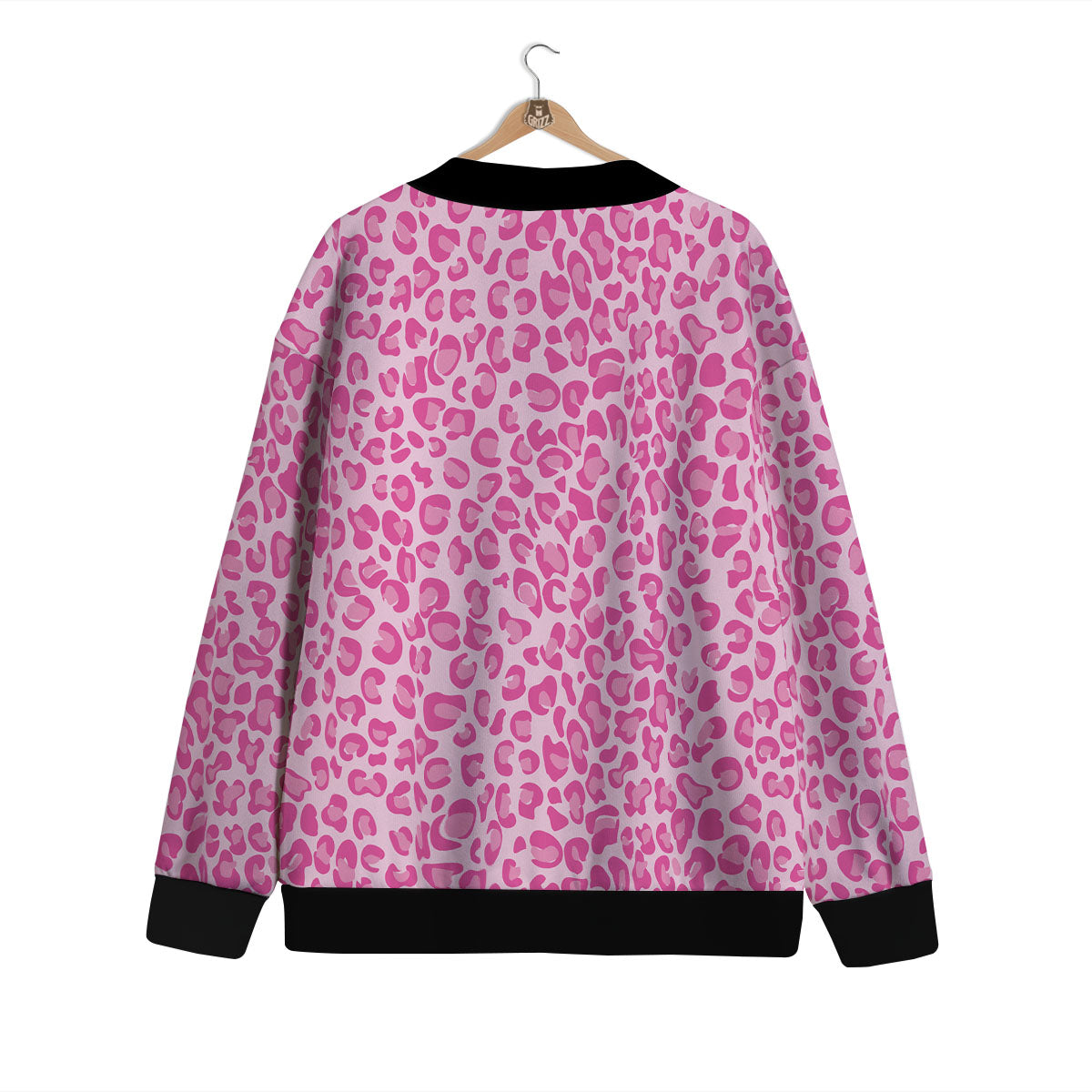 Leopard Pink Print Pattern Cardigan-grizzshop