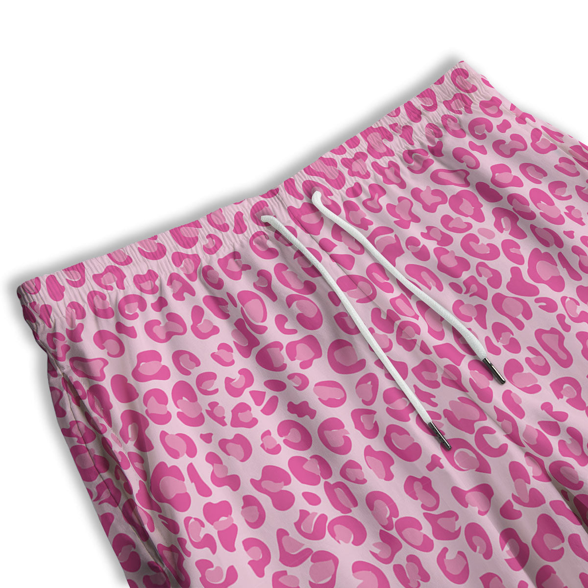 Leopard Pink Print Pattern Men's Athletic Shorts