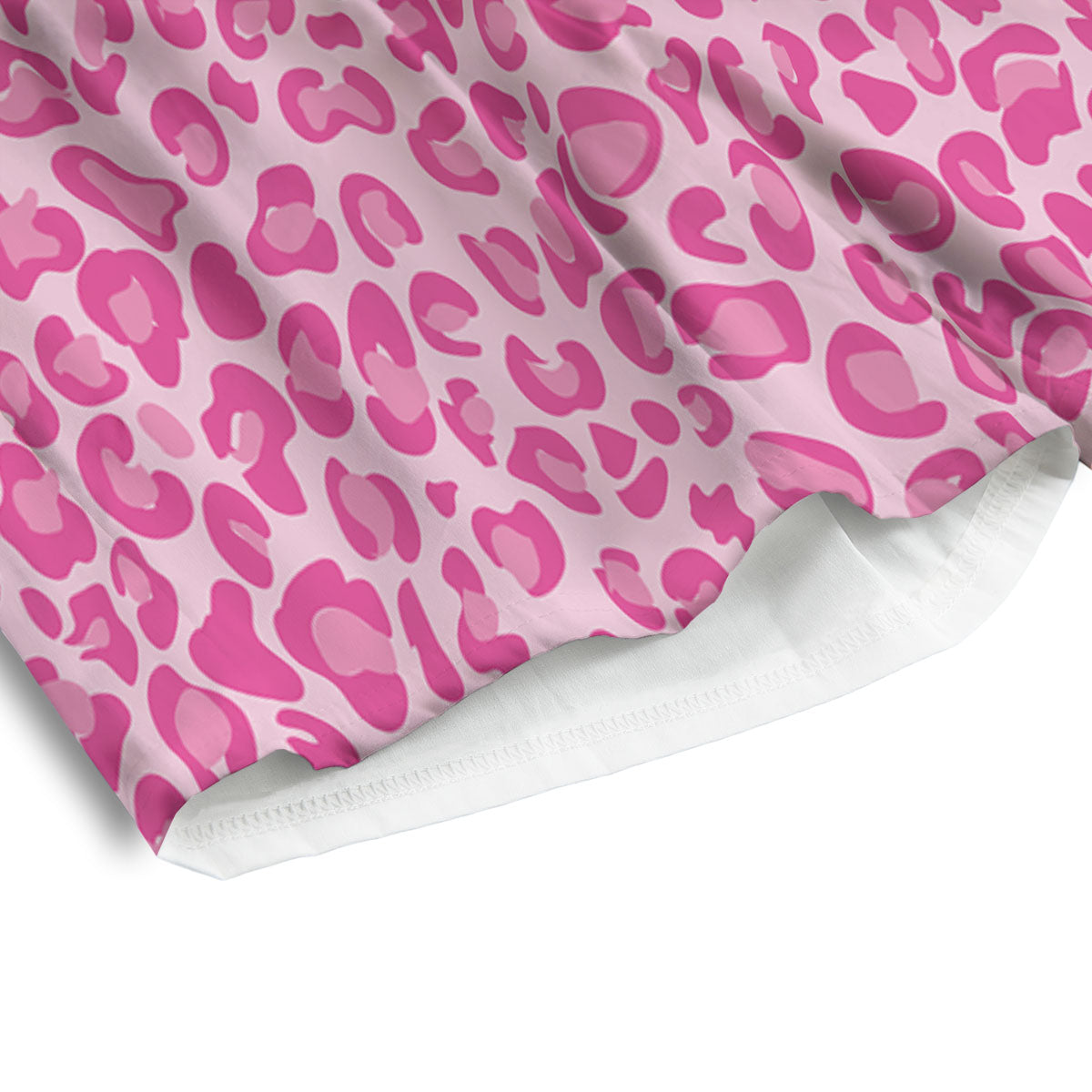 Leopard Pink Print Pattern Men's Athletic Shorts