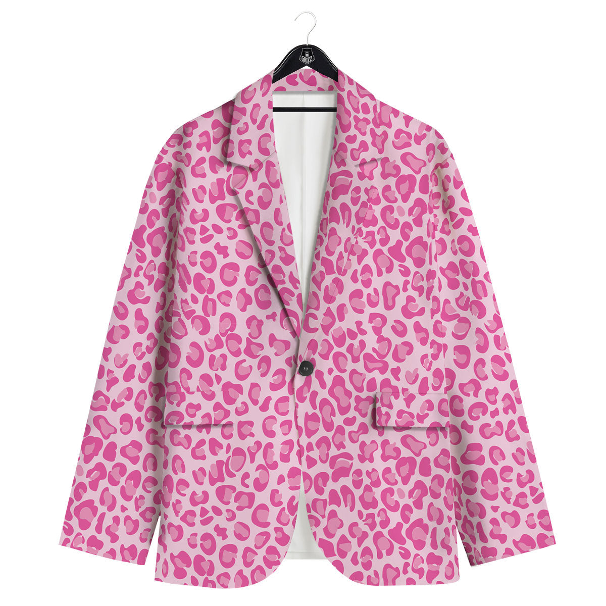 Leopard Pink Print Pattern Men's Sport Coat-grizzshop