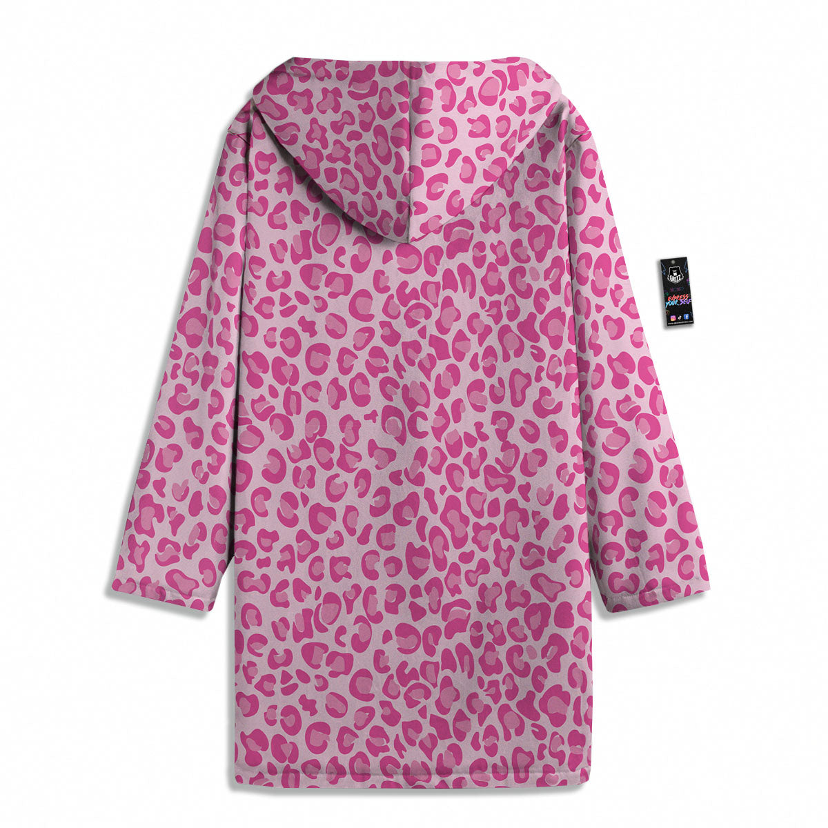 Leopard Pink Print Pattern Men's Windbreaker Jacket-grizzshop