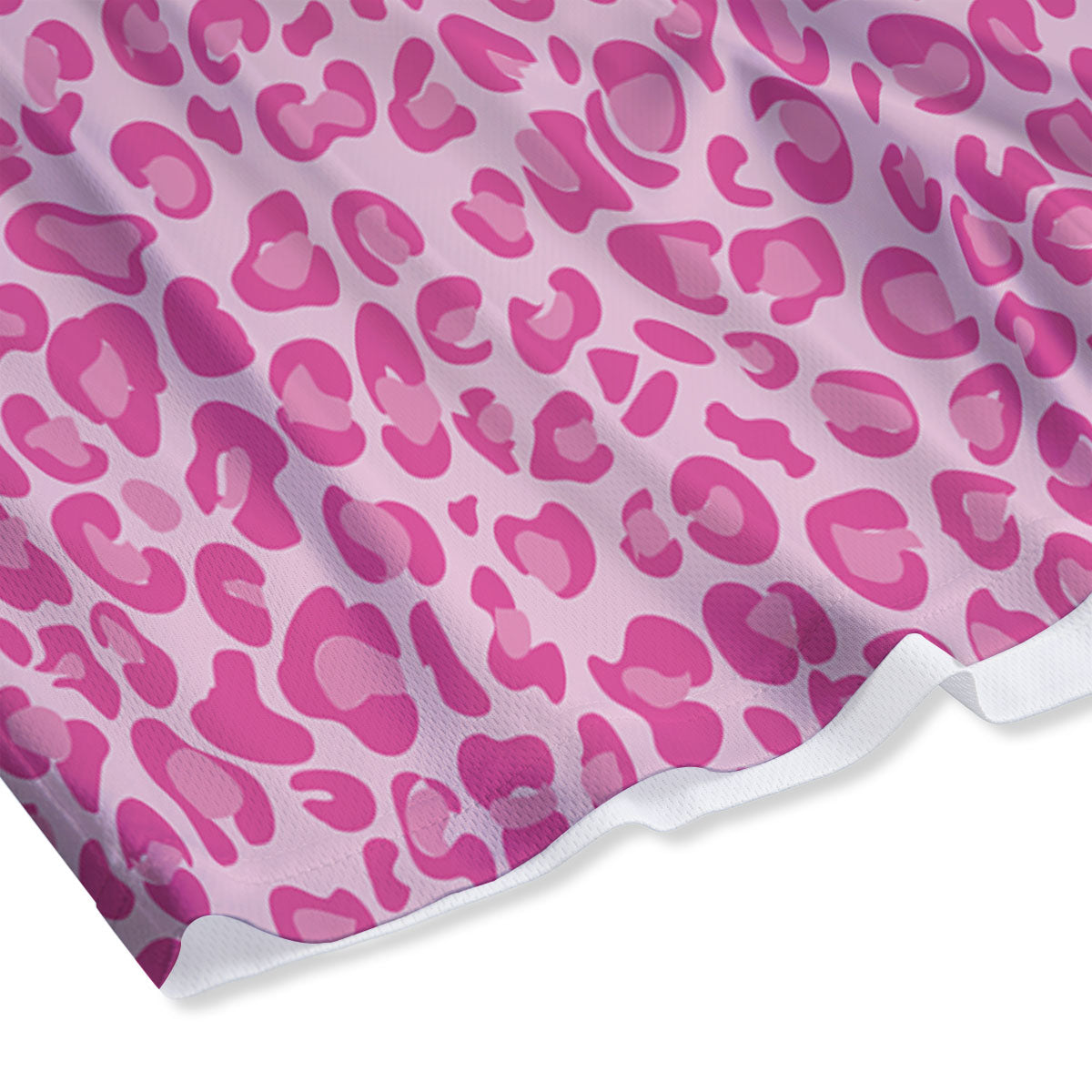 Leopard Pink Print Pattern Mesh Shorts