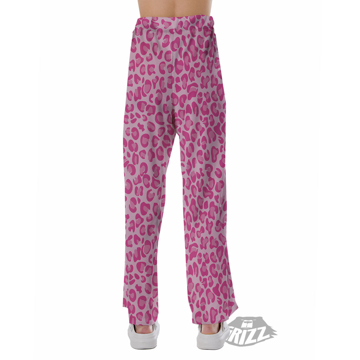 Leopard Pink Print Pattern Pajama Pants-grizzshop