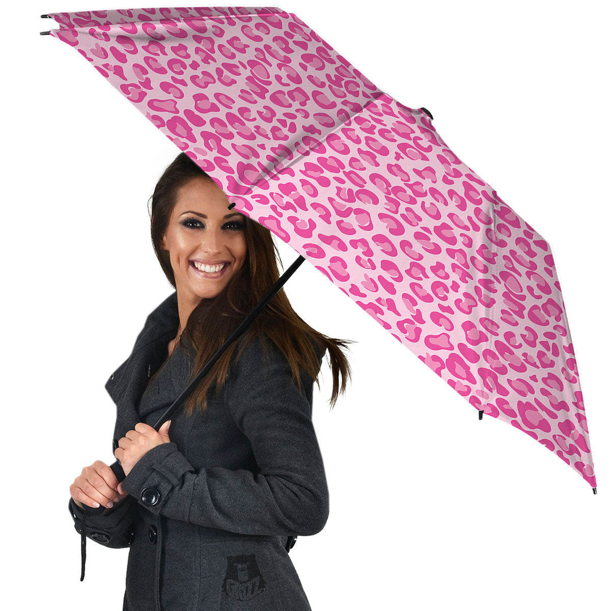 Leopard Pink Print Pattern Umbrella-grizzshop