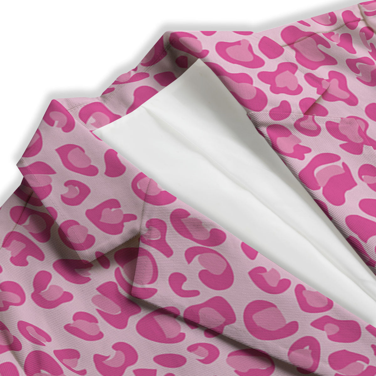 Leopard Pink Print Pattern Women's Blazer-grizzshop