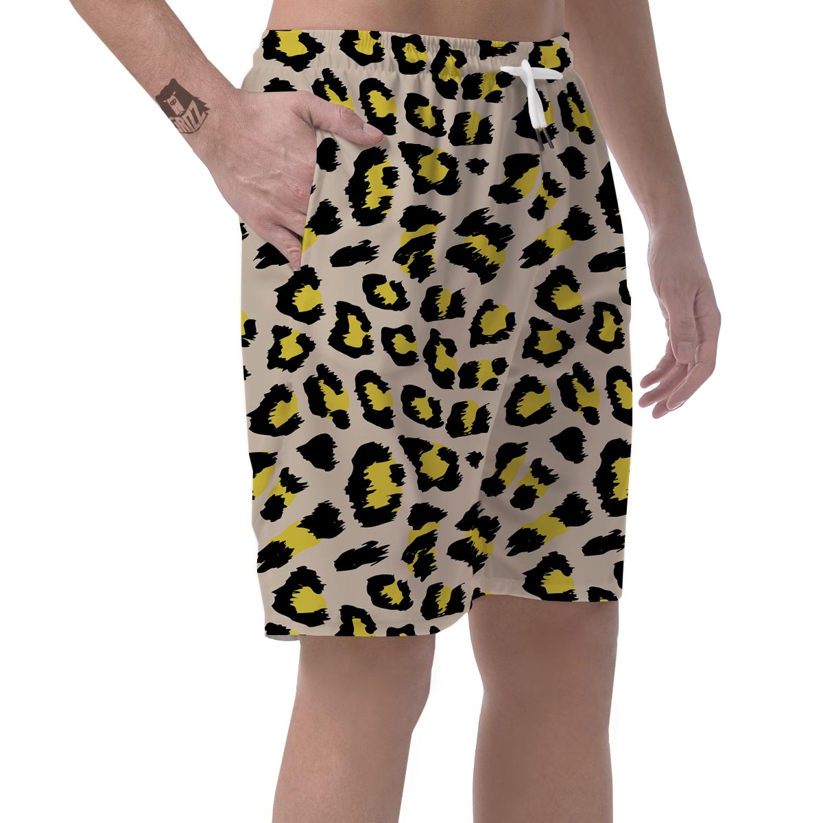 Leopard Print Men's Shorts-grizzshop