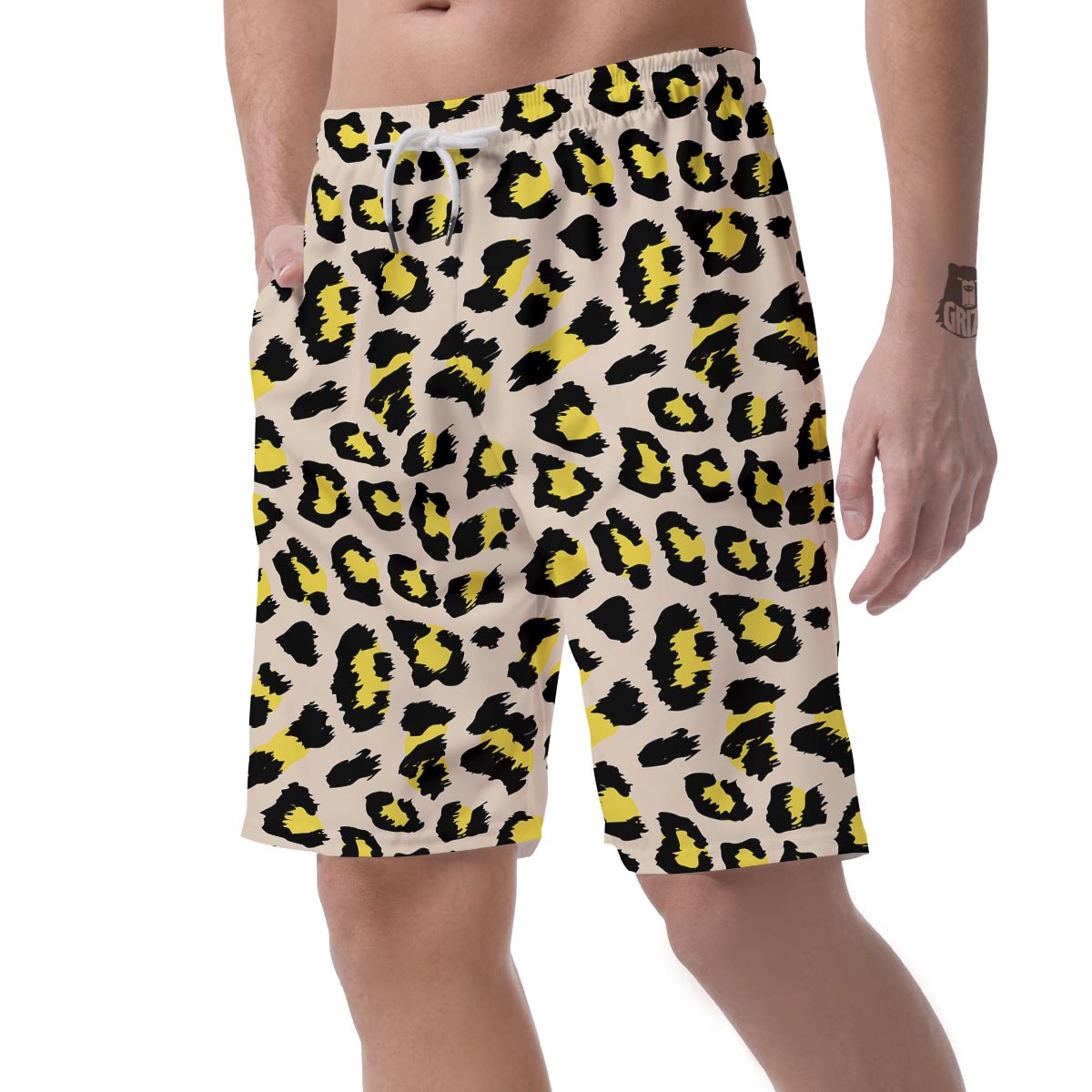 Leopard Print Men's Shorts-grizzshop