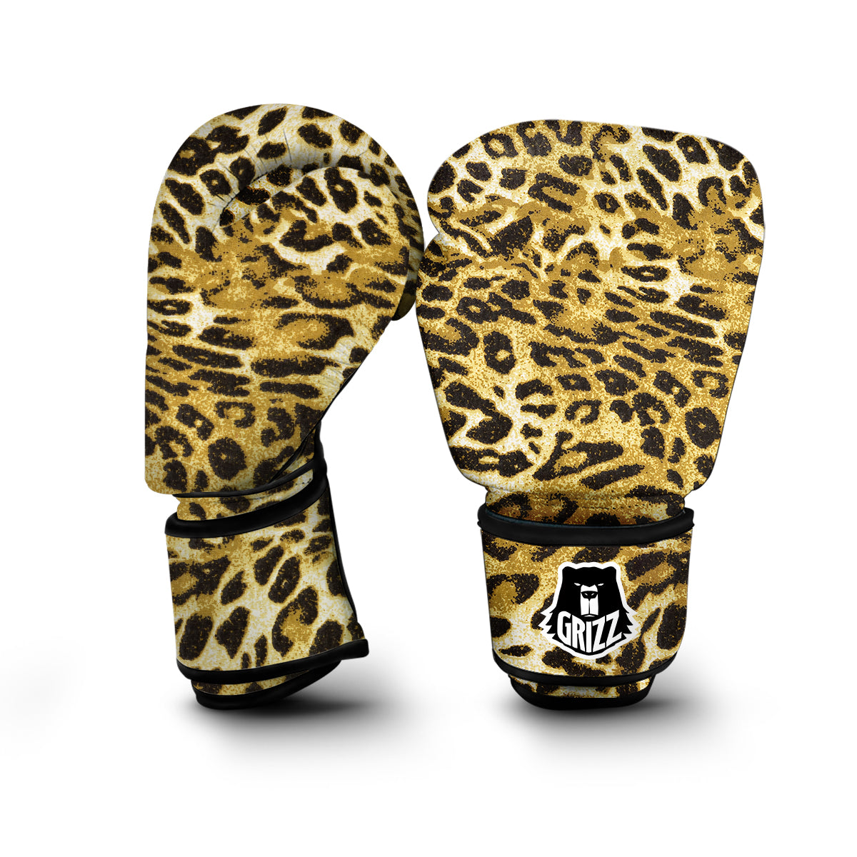 Leopard Print Pattern Boxing Gloves-grizzshop