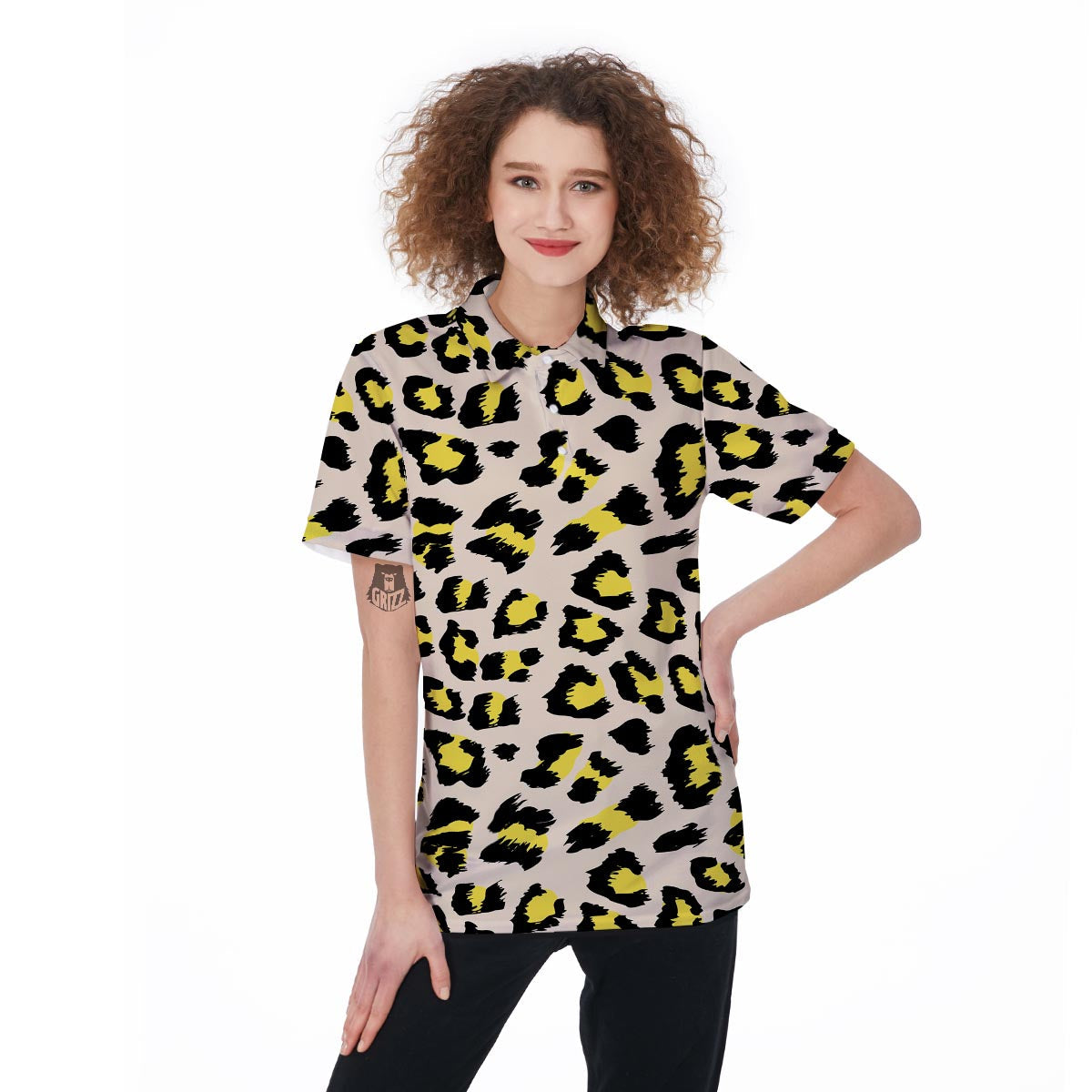 Leopard print golf on sale shirt