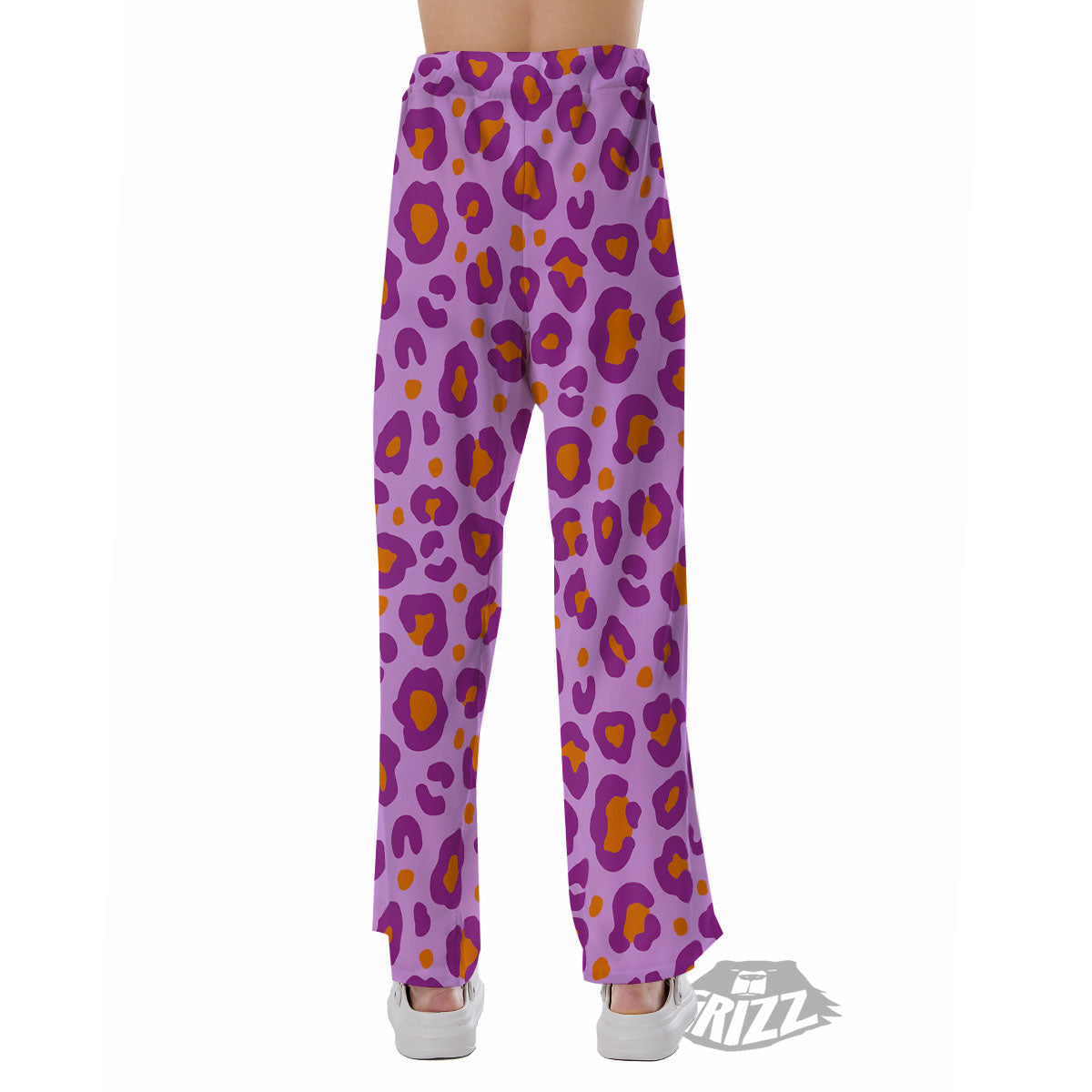 Leopard Purple And Orange Print Pajama Pants-grizzshop