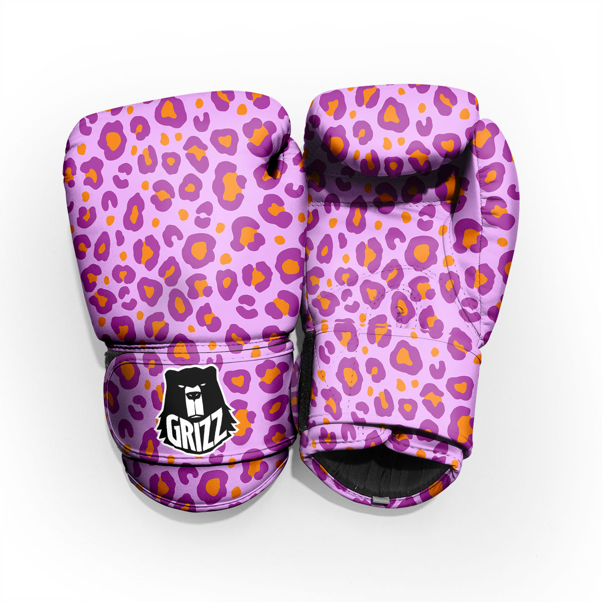 Leopard Purple And Orange Print Pro Boxing Glove