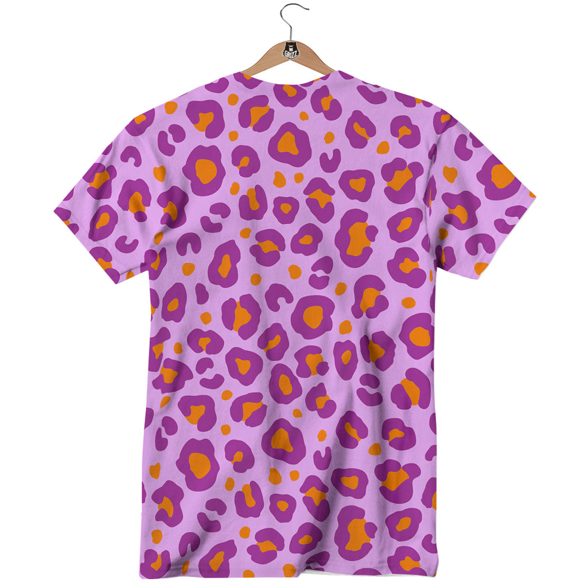 Leopard Purple And Orange Print T-Shirt-grizzshop