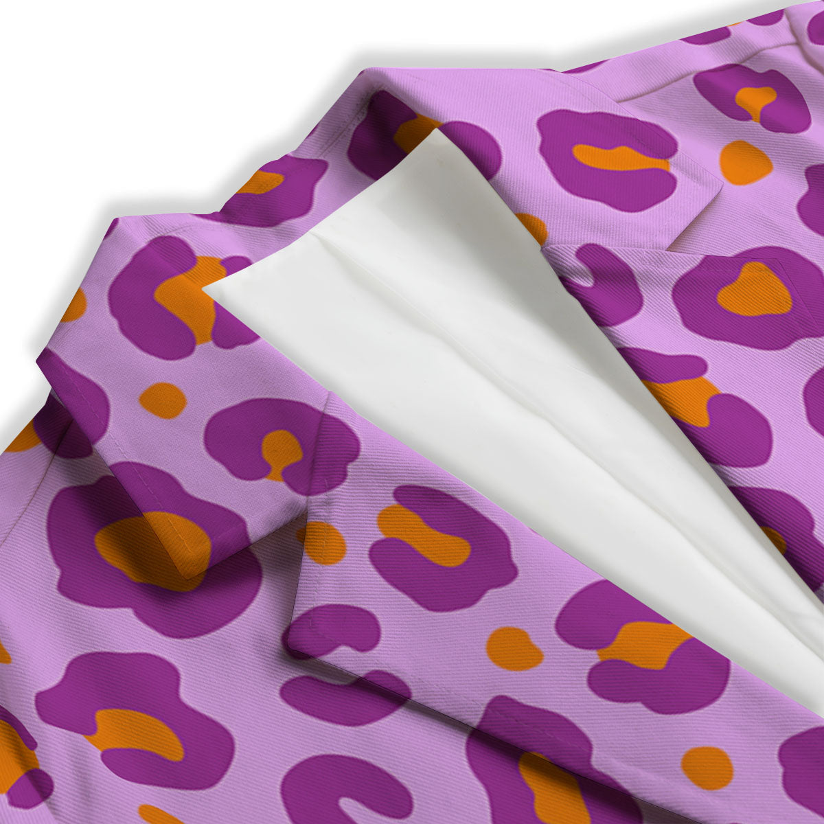 Leopard Purple And Orange Print Women's Blazer-grizzshop