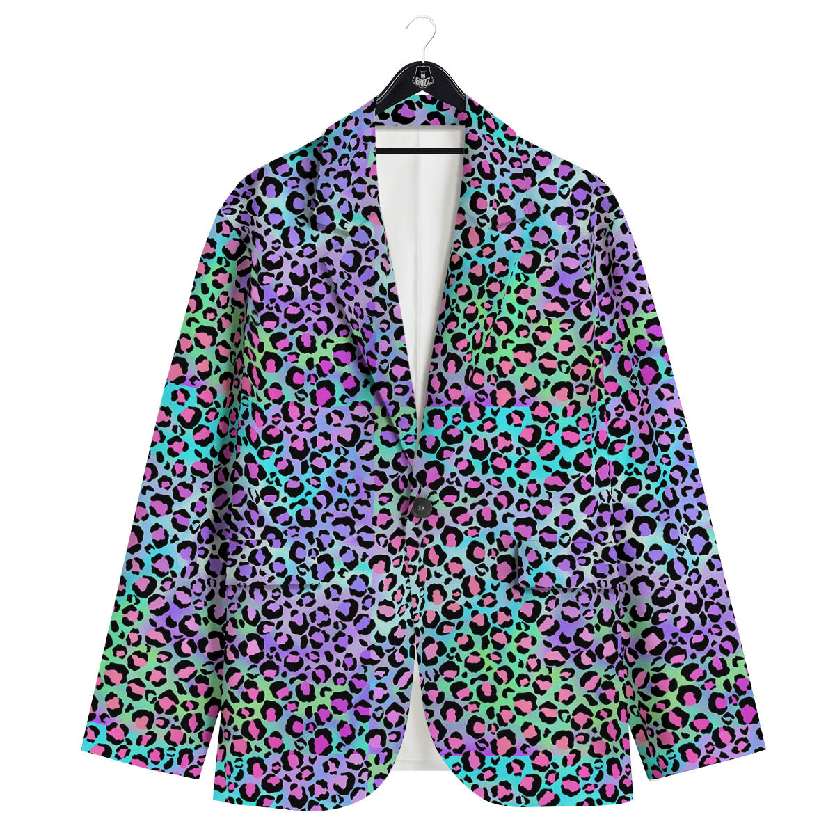 Leopard Rainbow And Purple Print Pattern Men's Sport Coat-grizzshop