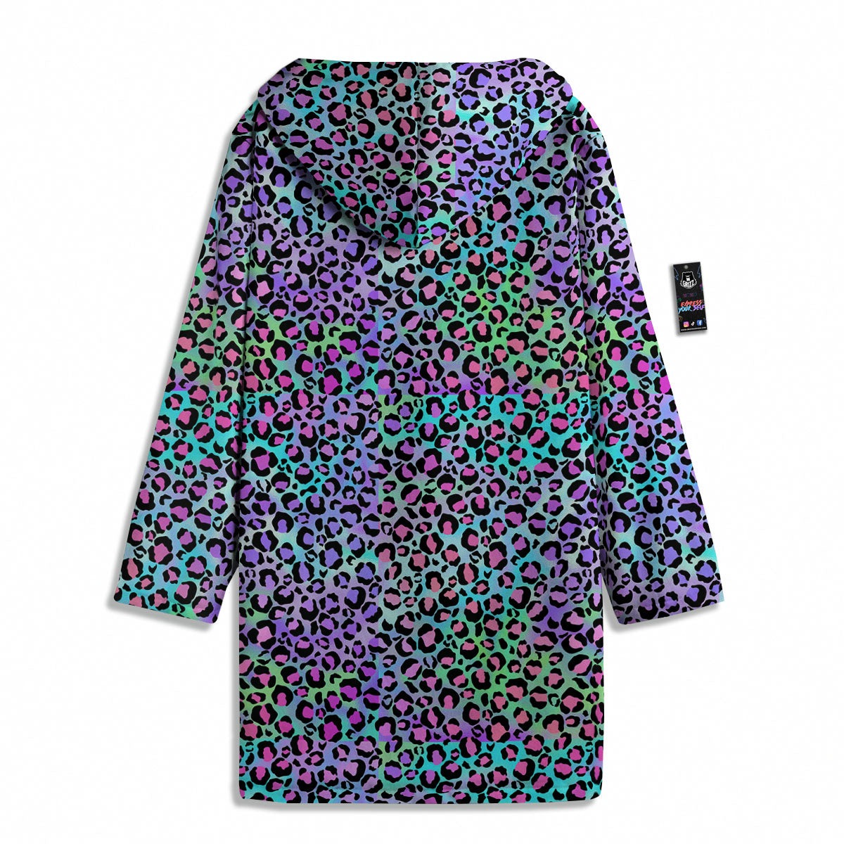 Leopard Rainbow And Purple Print Pattern Men's Windbreaker Jacket-grizzshop