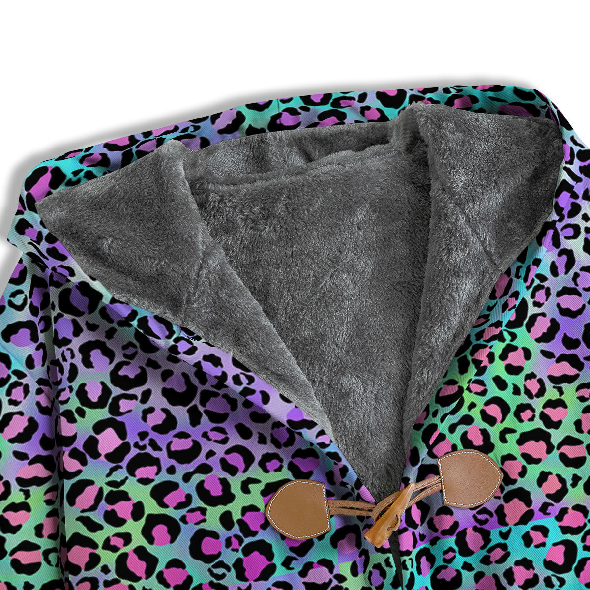 Leopard Rainbow And Purple Print Pattern Men's Windbreaker Jacket-grizzshop