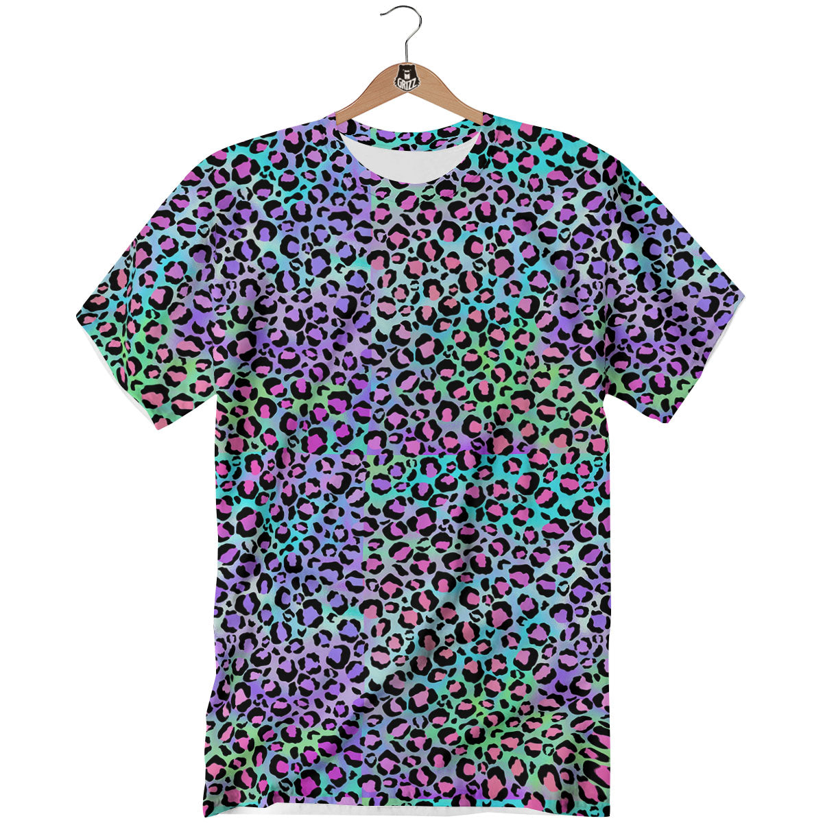 Leopard Rainbow And Purple Print Pattern T-Shirt-grizzshop