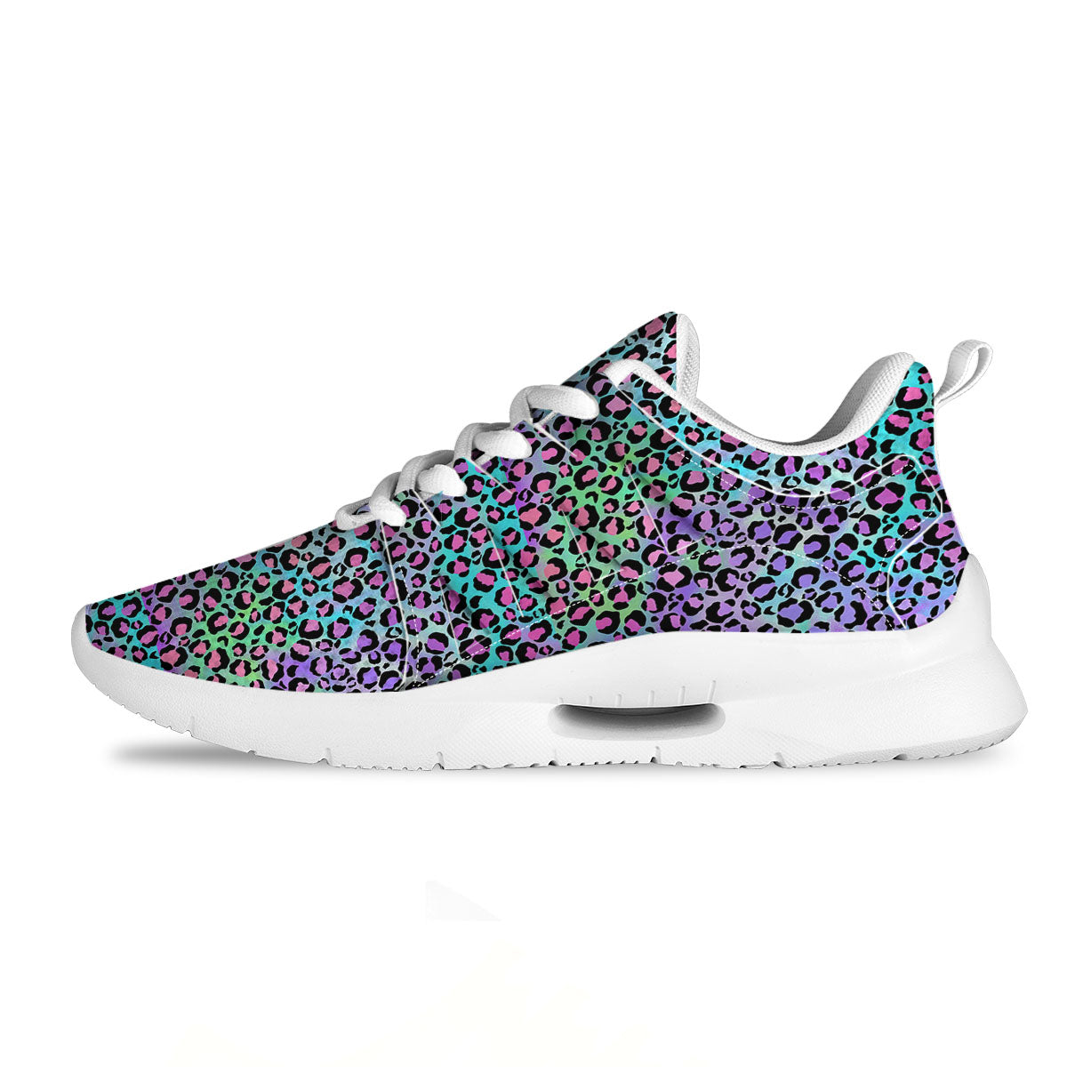Leopard Rainbow And Purple Print Pattern Tennis Shoes-grizzshop
