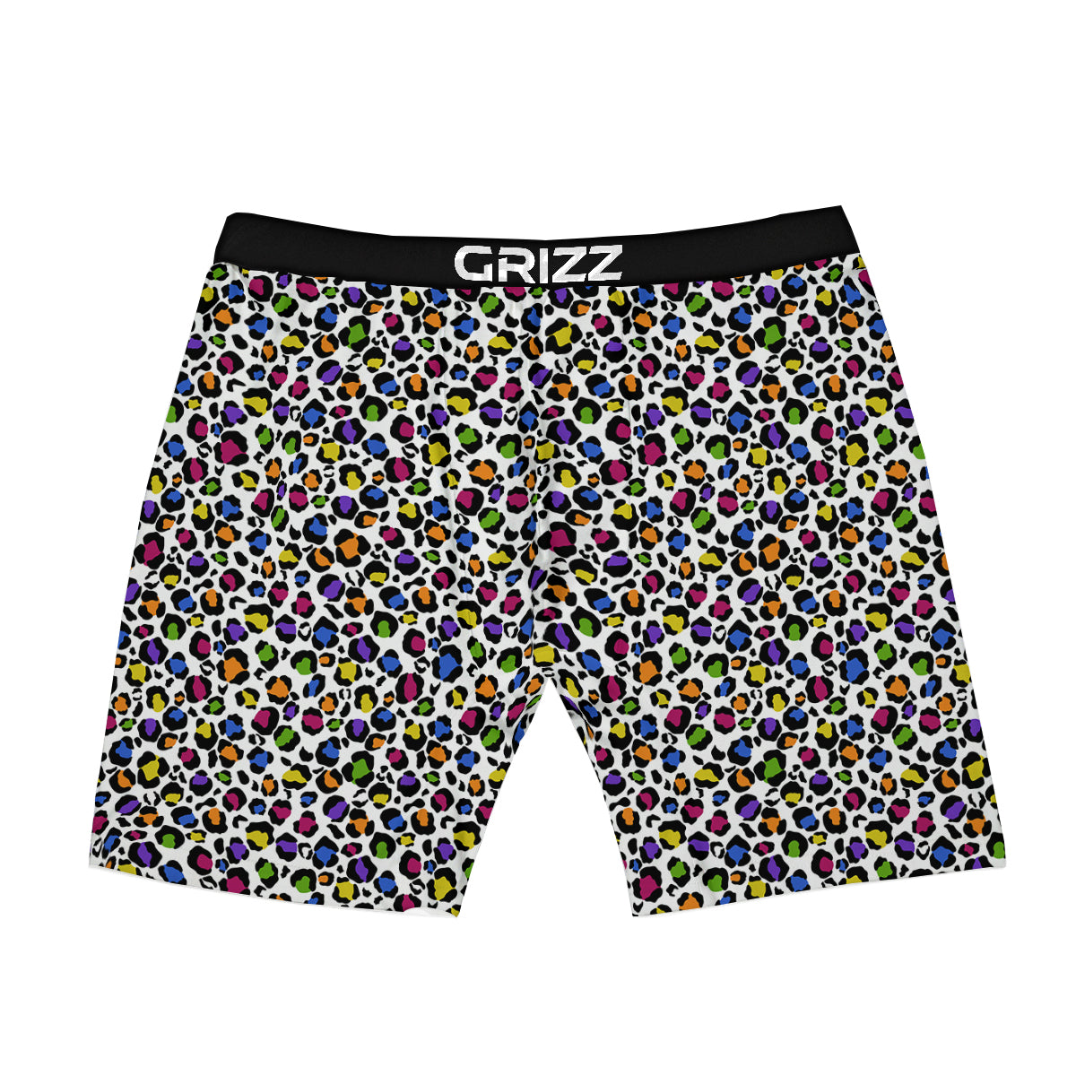 Leopard Rainbow And White Print Pattern Boxer Briefs-grizzshop