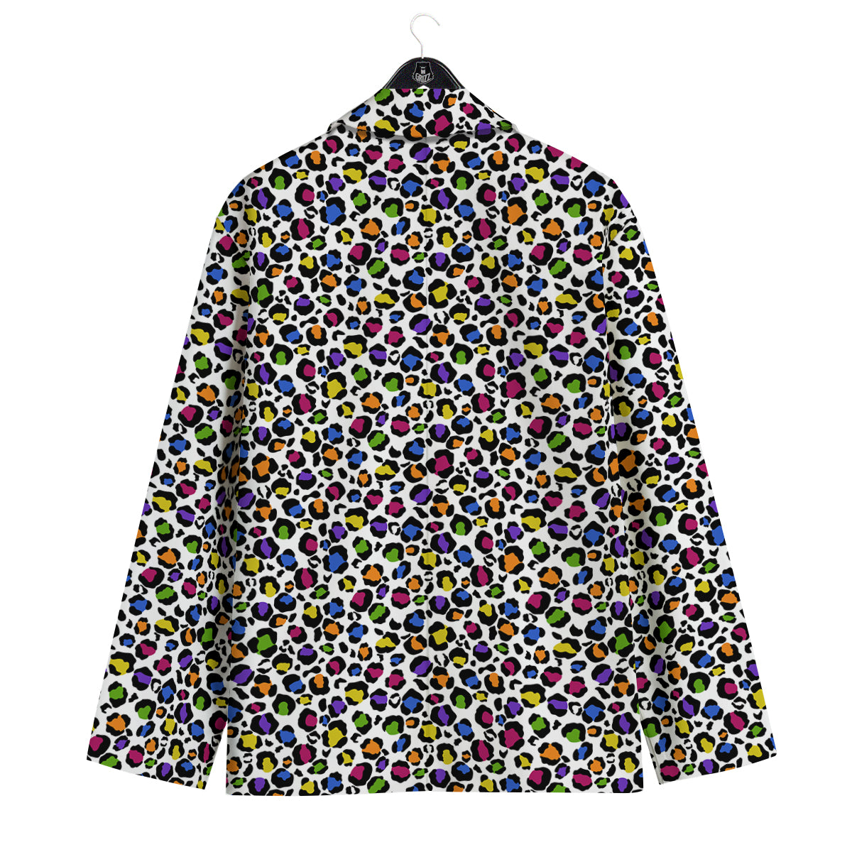 Leopard Rainbow And White Print Pattern Men's Sport Coat-grizzshop