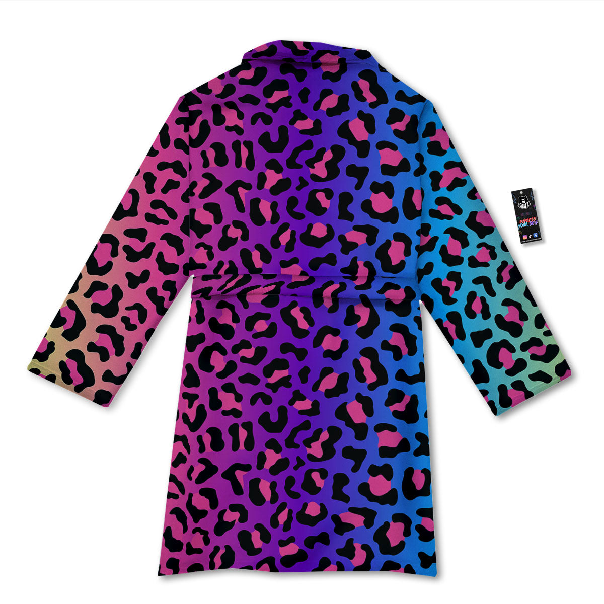 Leopard Rainbow Print Bathrobe-grizzshop