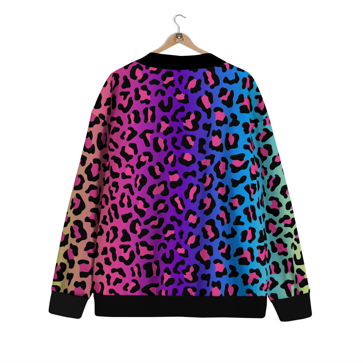 Leopard Rainbow Print Cardigan-grizzshop